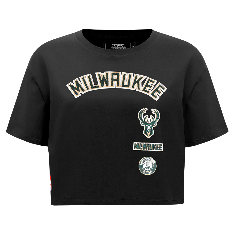 PLAYERA CROP NBA MILWAUKEE BUCKS RETRO CLASSICS PARA MUJER