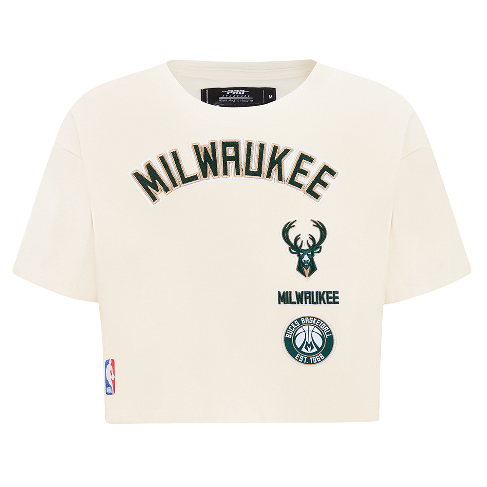 PLAYERA CROP NBA MILWAUKEE BUCKS RETRO CLASSICS PARA MUJER