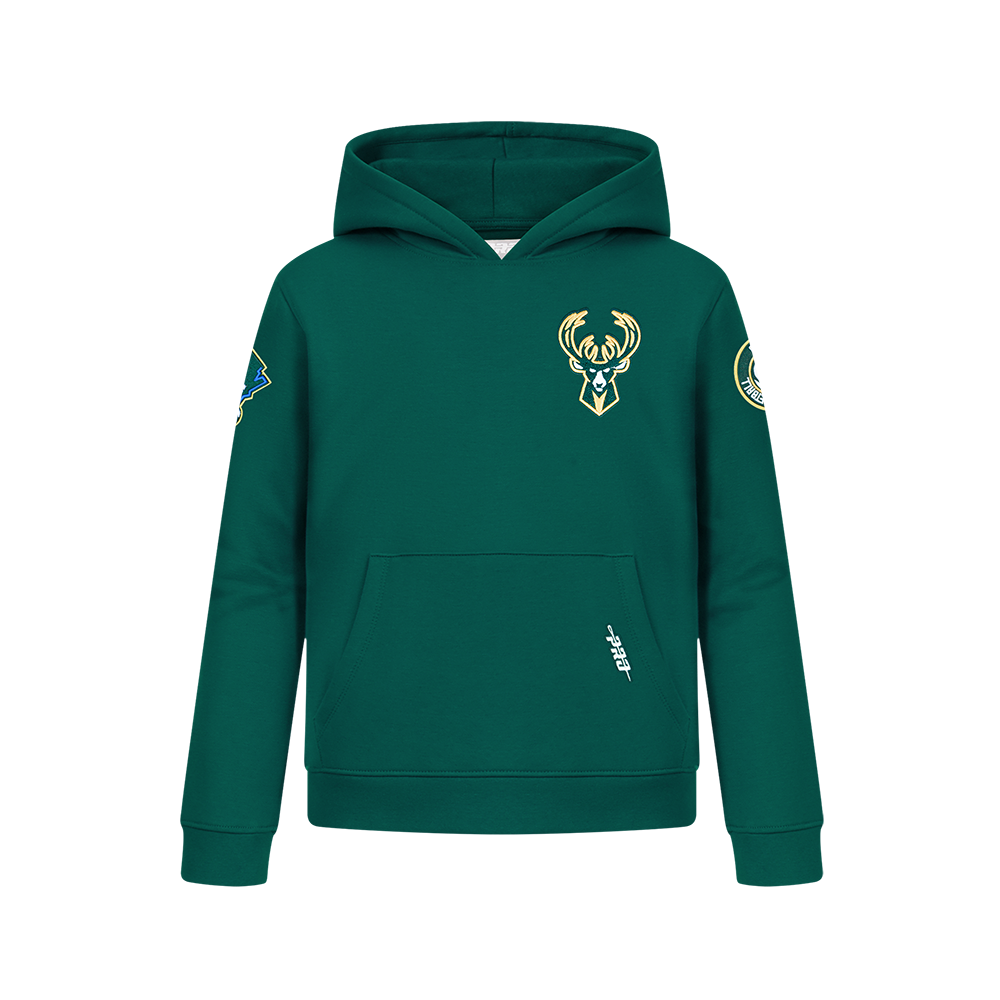 SUDADERA DE CUELLO REDONDO NBA MILWAUKEE BUCKS CLASSIC CHENILLE PARA NIÑO JUNIOR