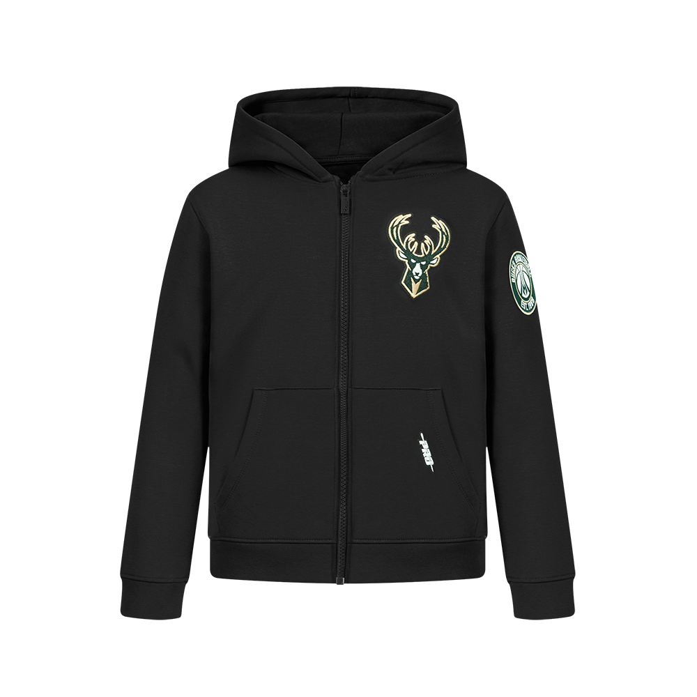 SUDADERA CON CIERRE NBA MILWAUKEE BUCKS CLASSIC CHENILLE PARA NIÑO JUNIOR