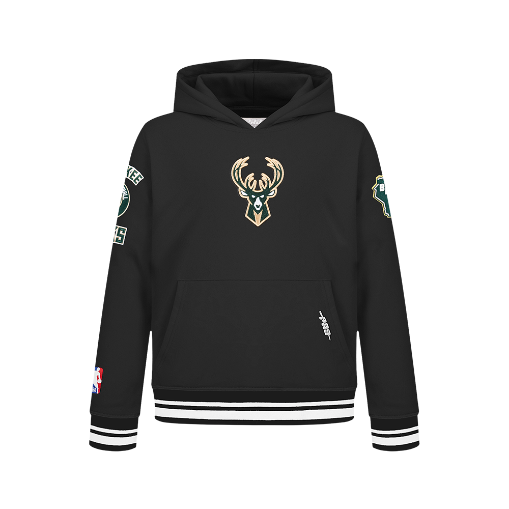 SUDADERA CON GORRO NBA MILWAUKEE BUCKS RETRO CLASSICS PARA NIÑO JUNIOR