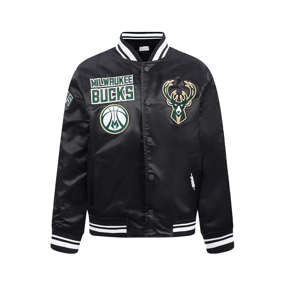 CHAMARRA DE SATIN NBA MILWAUKEE BUCKS RETRO CLASSICS PARA NIÑO JUNIOR