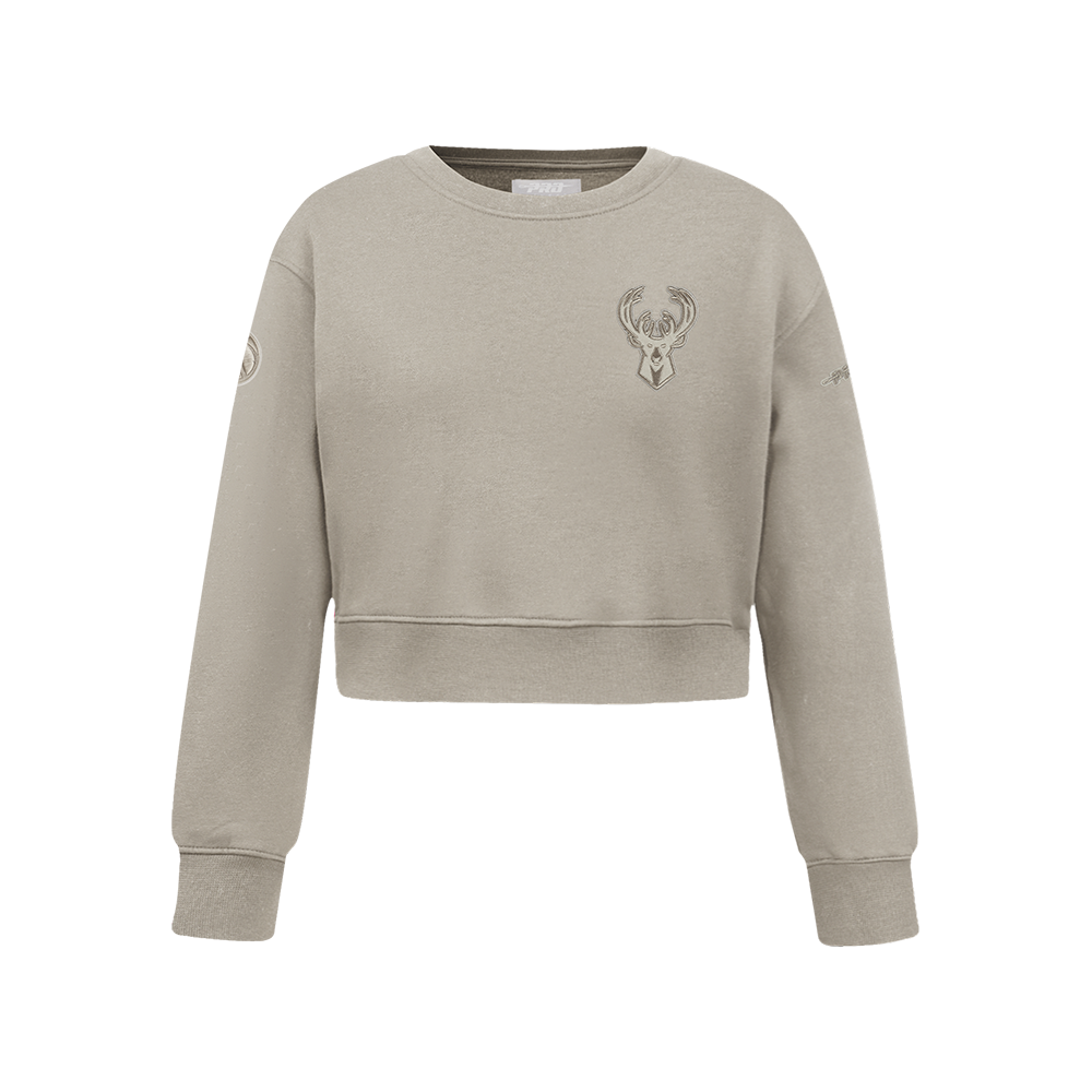 SUDADERA DE CUELLO REDONDO NBA MILWAUKEE BUCKS NEUTRAL PARA NIÑA JUNIOR