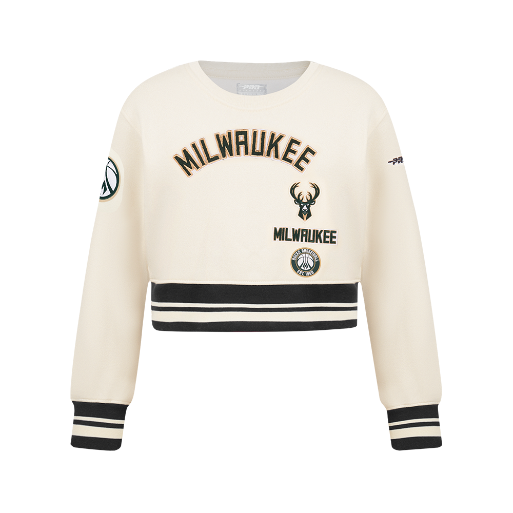 SUDADERA DE CUELLO REDONDO NBA MILWAUKEE BUCKS RETRO CLASSICS PARA NIÑA JUNIOR