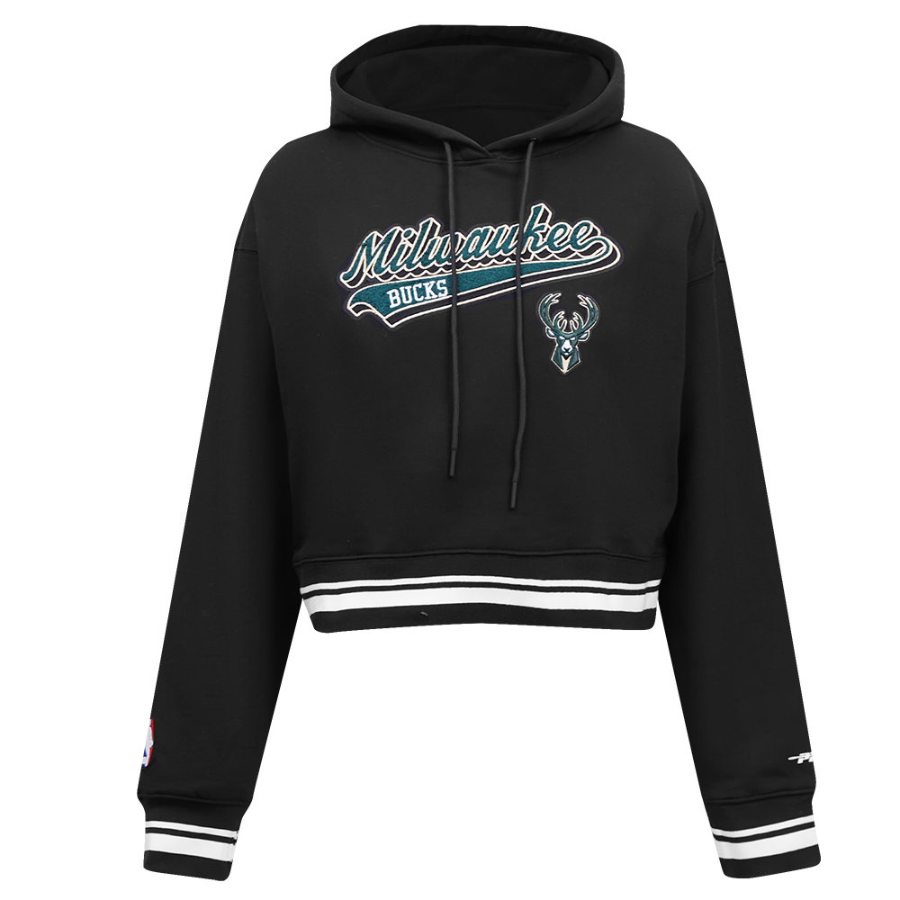 SUDADERA CON GORRO NBA MILWAUKEE BUCKS SCRIPT TAIL PARA MUJER