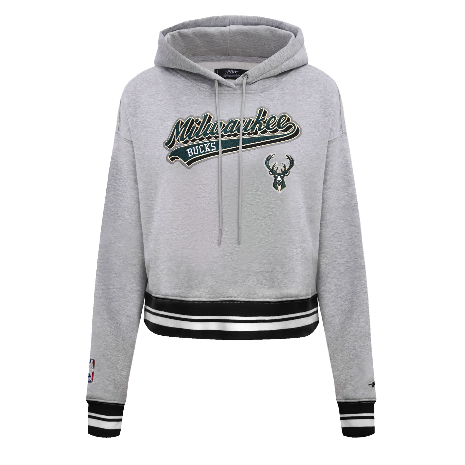 SUDADERA CON GORRO NBA MILWAUKEE BUCKS SCRIPT TAIL PARA MUJER