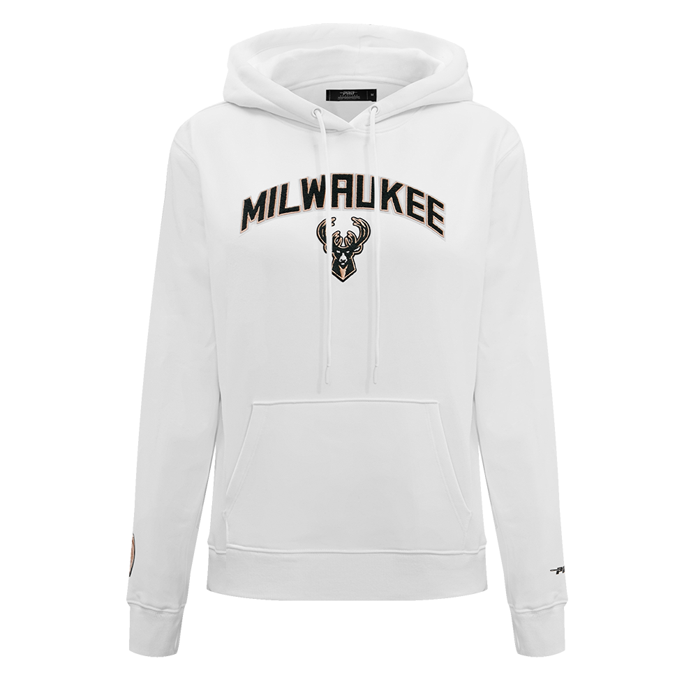 SUDADERA CON GORRO NBA MILWAUKEE BUCKS CLASSIC ESSENTIALS PARA MUJER