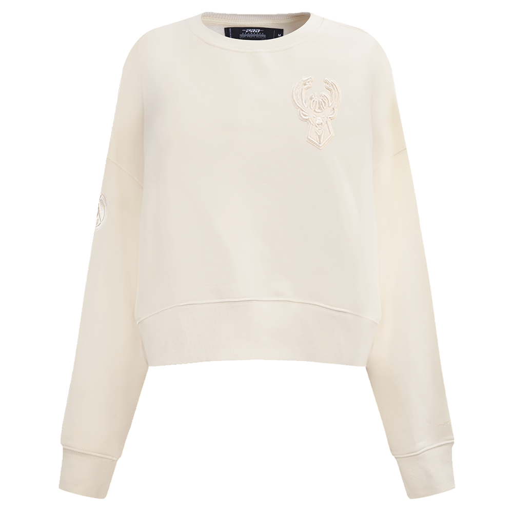 SUDADERA DE CUELLO REDONDO NBA MILWAUKEE BUCKS NEUTRAL PARA MUJER