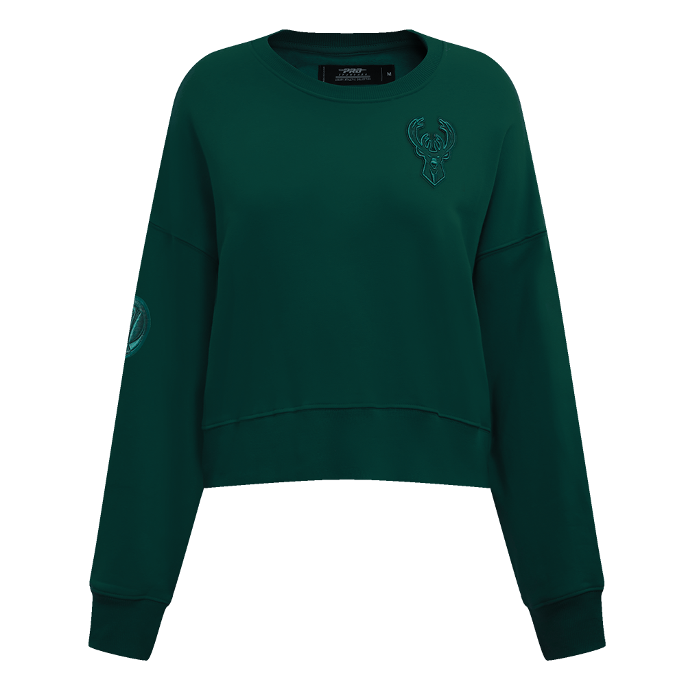 SUDADERA DE CUELLO REDONDO NBA MILWAUKEE BUCKS NEUTRAL PARA MUJER