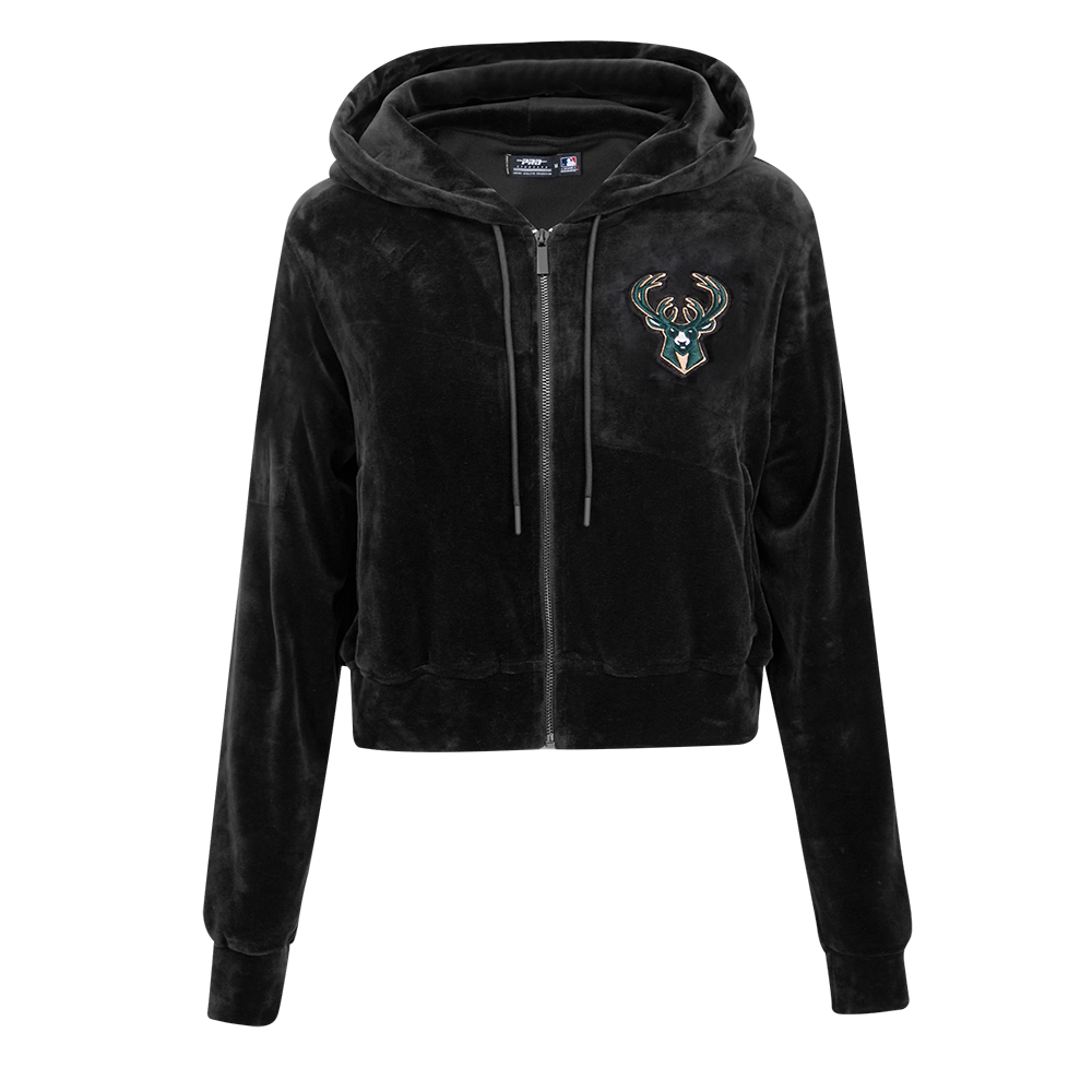 SUDADERA CON CIERRE NBA MILWAUKEE BUCKS CLASSIC ESSENTIALS PARA MUJER