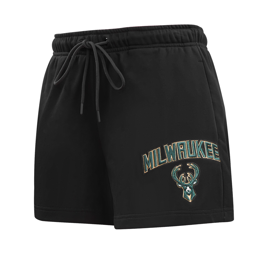 SHORTS DE ALGODÓN NBA MILWAUKEE BUCKS CLASSIC ESSENTIALS PARA MUJER