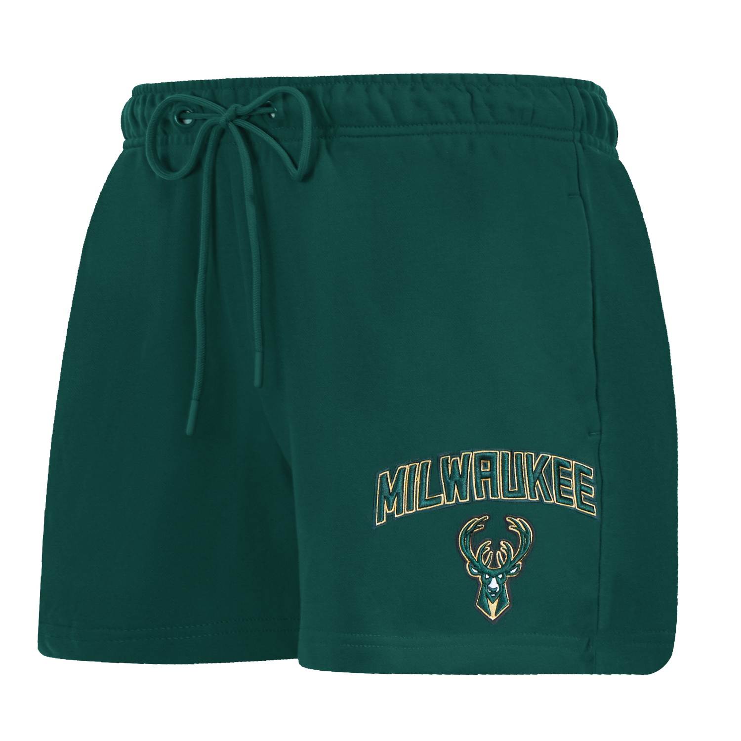 SHORTS DE ALGODÓN NBA MILWAUKEE BUCKS CLASSIC ESSENTIALS PARA MUJER