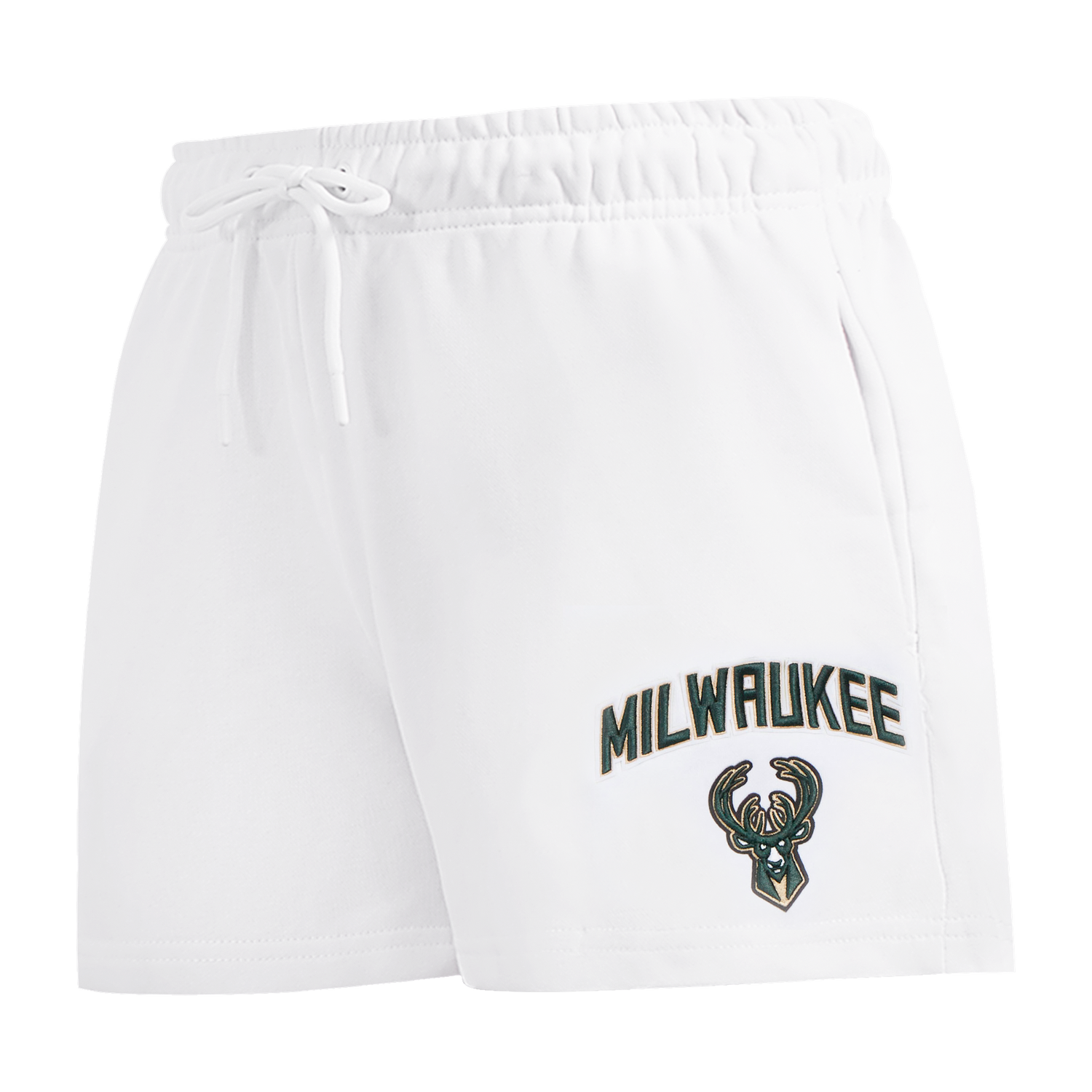SHORTS DE ALGODÓN NBA MILWAUKEE BUCKS CLASSIC ESSENTIALS PARA MUJER