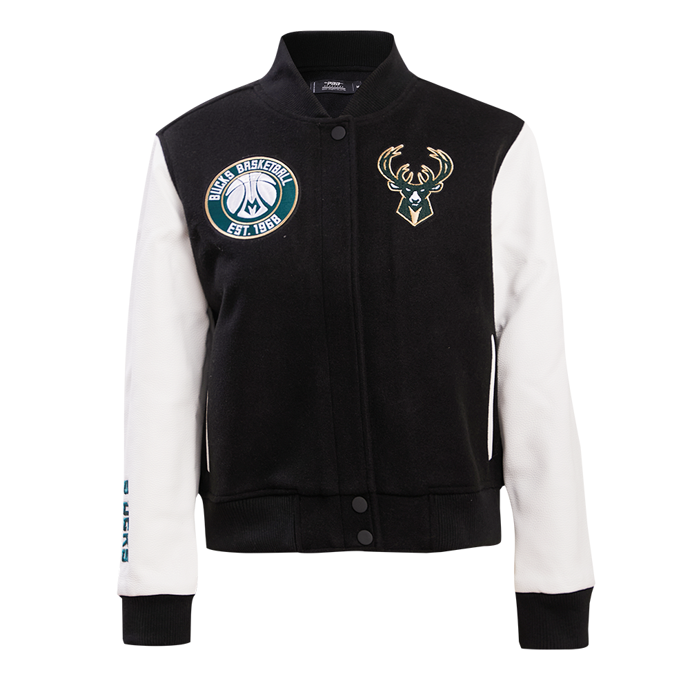 CHAMARRA UNIVERSITARIA NBA MILWAUKEE BUCKS CLASSIC ESSENTIALS PARA MUJER