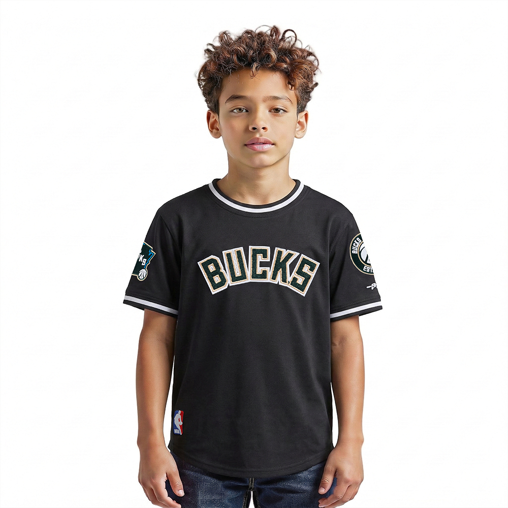 PLAYERA NBA MILWAUKEE BUCKS CLASSIC CHENILLE PARA NIÑO