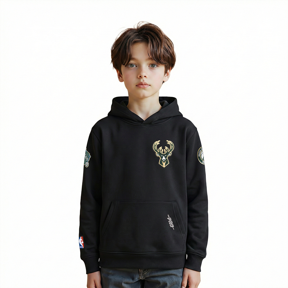 SUDADERA CON GORRO NBA MILWAUKEE BUCKS CLASSIC CHENILLE PARA NIÑO
