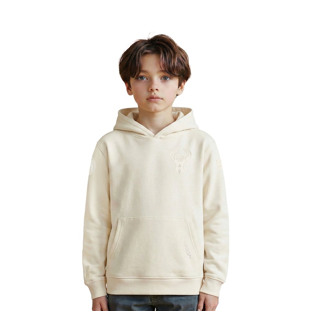 SUDADERA CON GORRO NBA MILWAUKEE BUCKS NEUTRAL PARA NIÑO