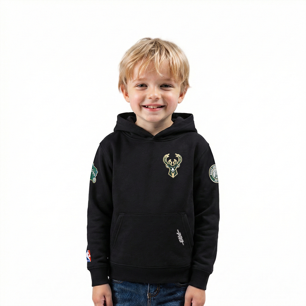 SUDADERA CON GORRO NBA MILWAUKEE BUCKS CLASSIC CHENILLE PARA BEBÉ NIÑO