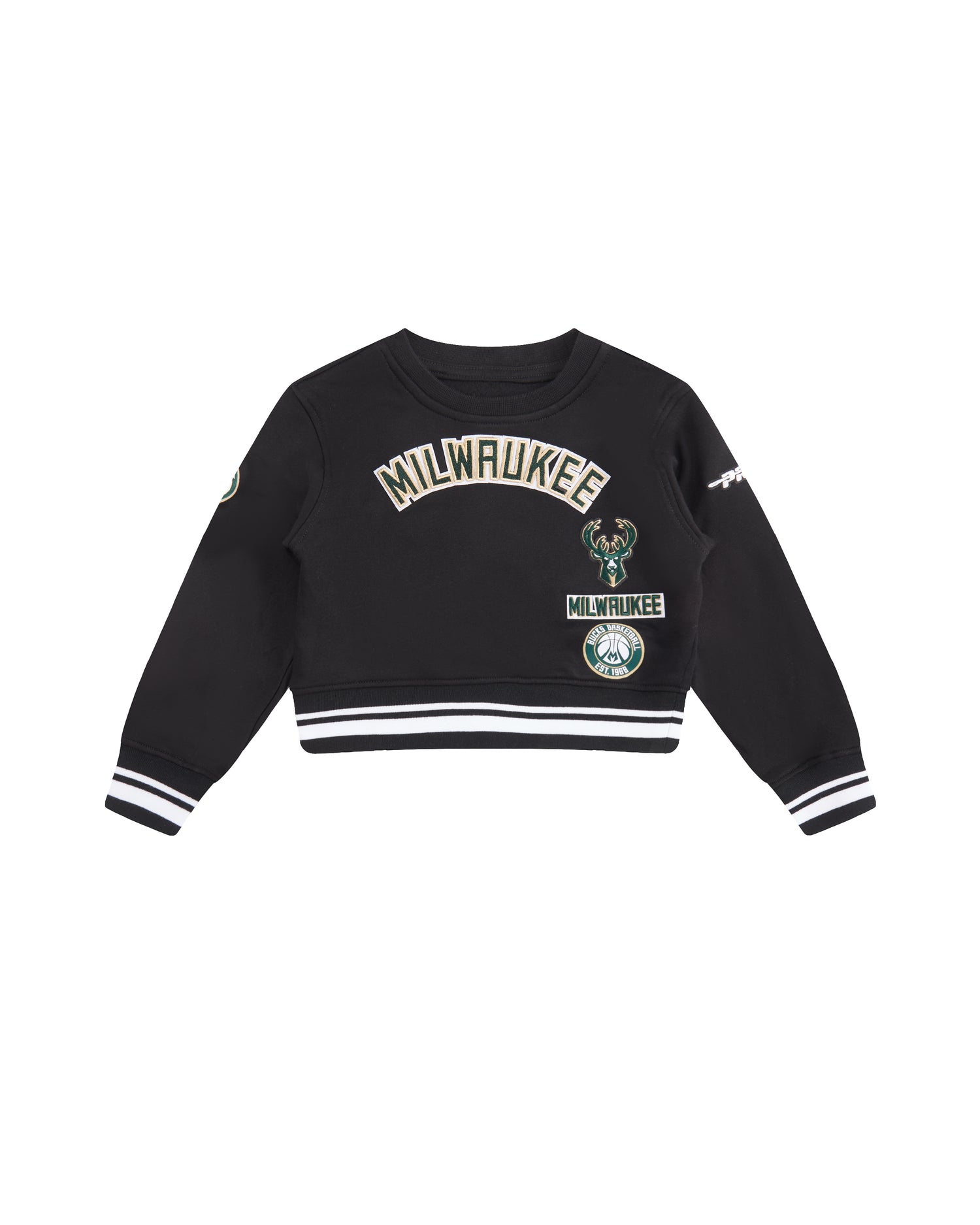 SUDADERA DE CUELLO REDONDO NBA MILWAUKEE BUCKS RETRO CLASSICS PARA BEBÉ NIÑA