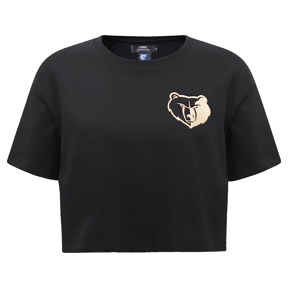 PLAYERA CROP NBA MEMPHIS GRIZZLIES BLACK&GOLD PARA MUJER