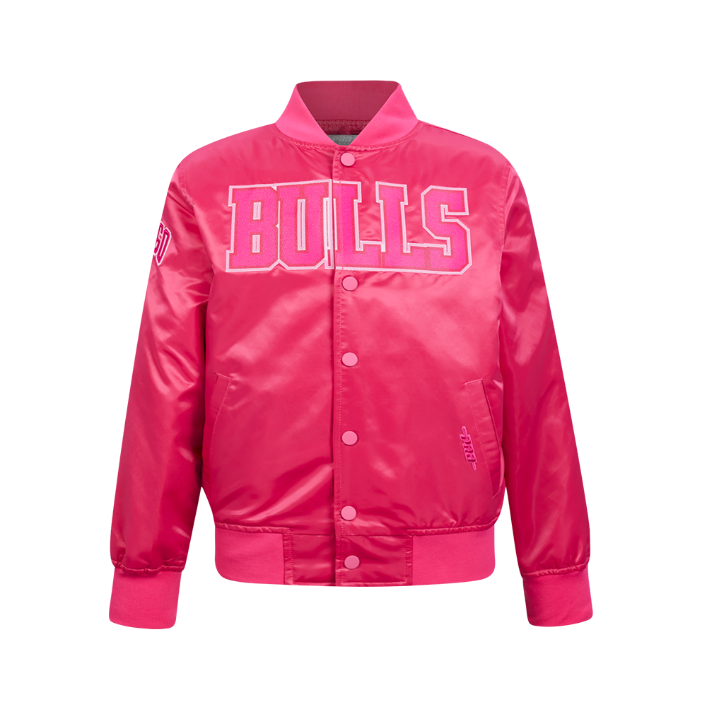 CHAMARRA DE SATIN NBA MEMPHIS GRIZZLIES CLASSIC TRIPLE PINK PARA NIÑA JUNIOR