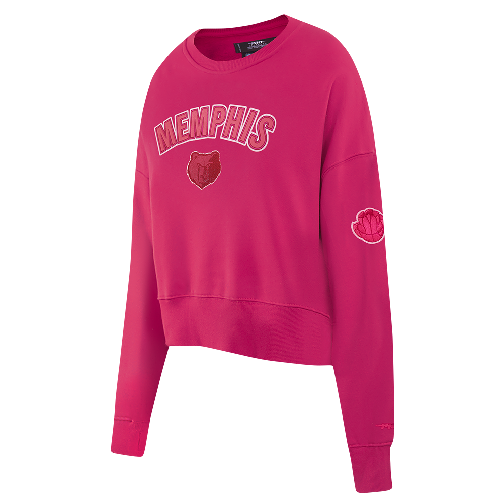 SUDADERA DE CUELLO REDONDO NBA MEMPHIS GRIZZLIES CLASSIC TRIPLE PINK PARA MUJER