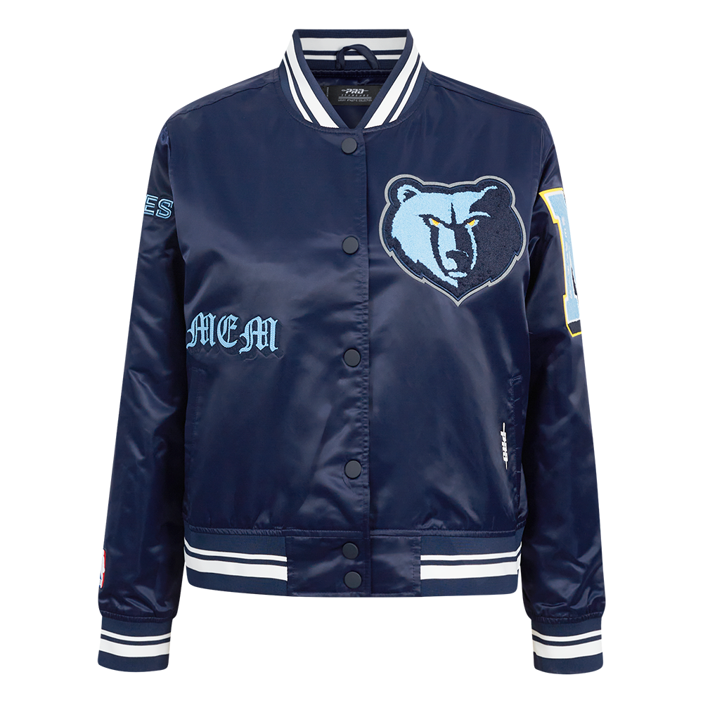 CHAMARRA DE SATIN NBA MEMPHIS GRIZZLIES OLD ENGLISH PARA MUJER