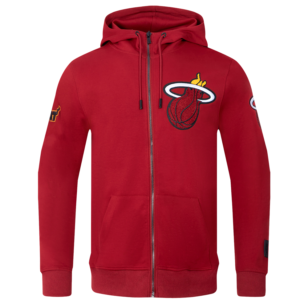 SUDADERA CON CIERRE NBA MIAMI HEAT CLASSIC CHENILLE