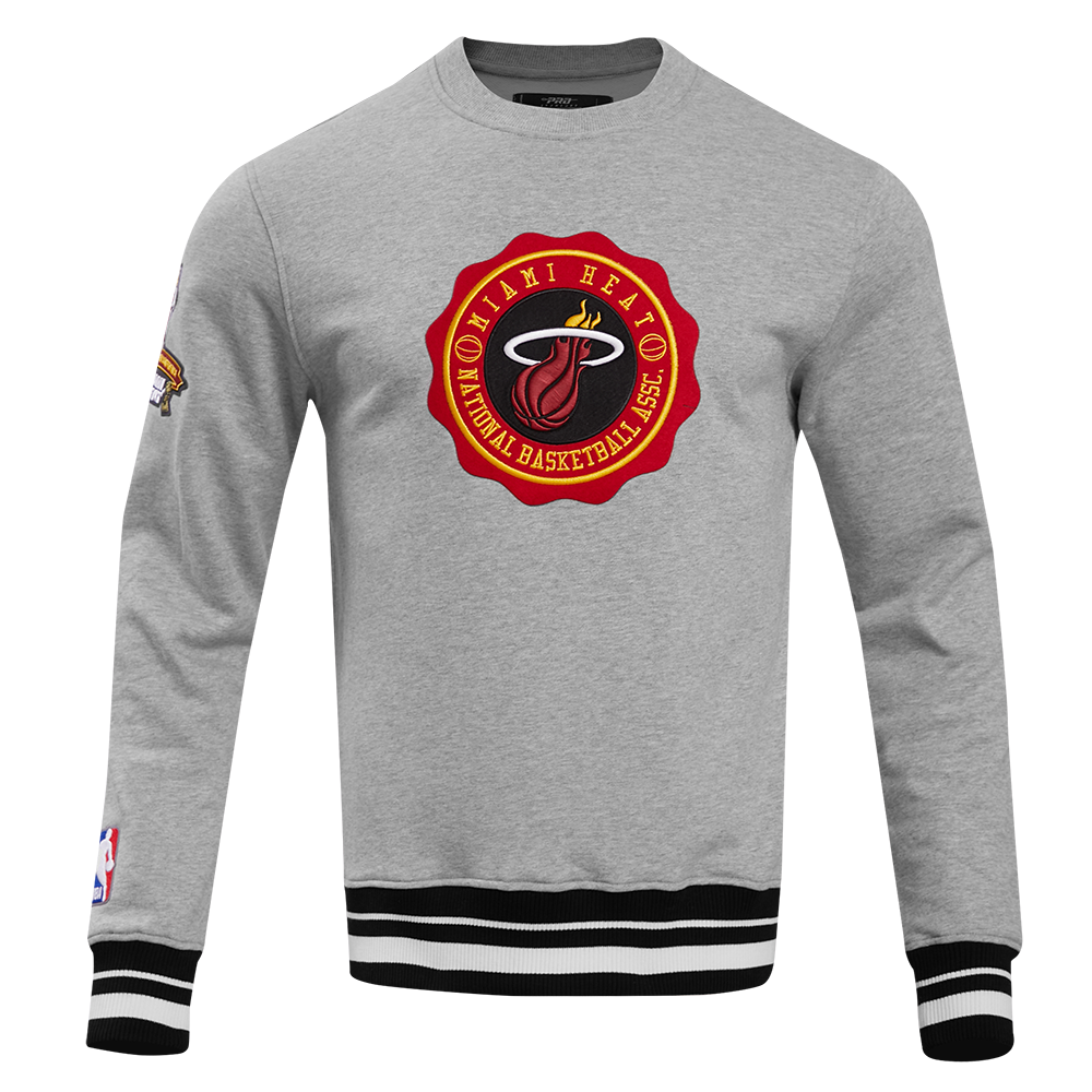 SUDADERA DE CUELLO REDONDO NBA MIAMI HEAT CREST EMBLEM
