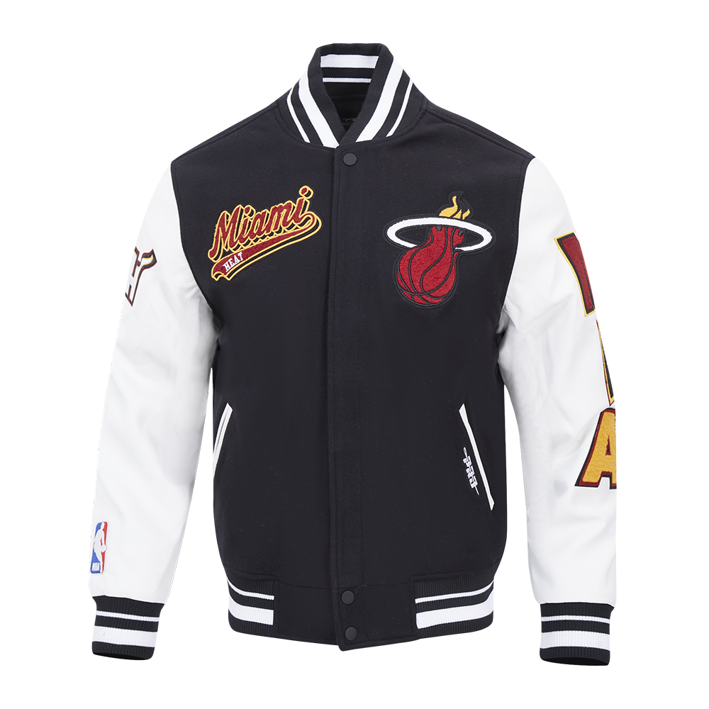 CHAMARRA UNIVERSITARIA NBA MIAMI HEAT SCRIPT TAIL