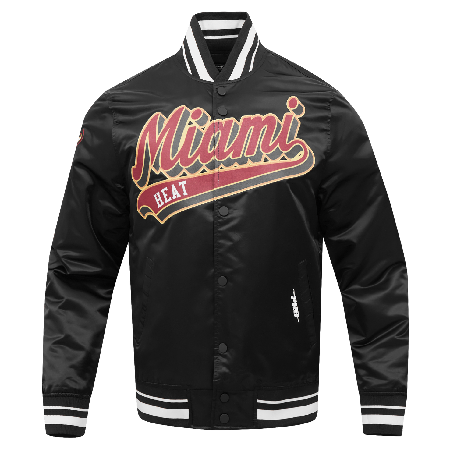 CHAMARRA DE SATÍN NBA MIAMI HEAT SCRIPT TAIL