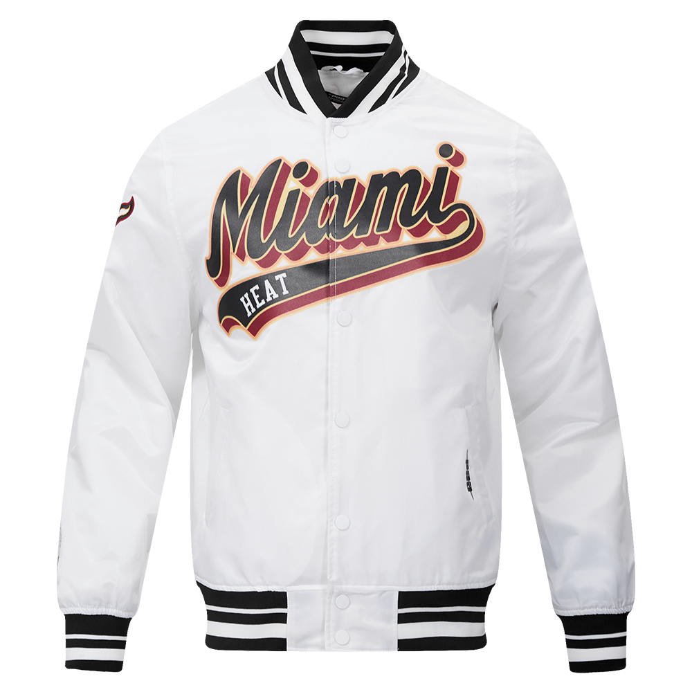 CHAMARRA DE SATÍN NBA MIAMI HEAT SCRIPT TAIL