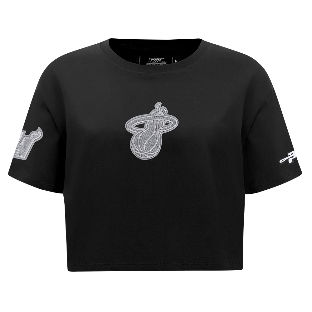 PLAYERA CROP NBA MIAMI HEAT REVERSE FRENCH TERRY PARA MUJER