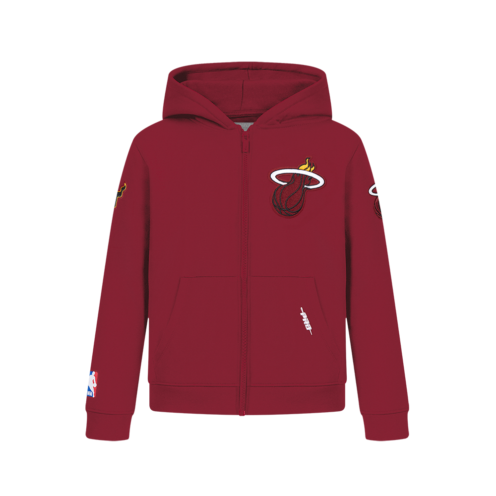 SUDADERA CON CIERRE NBA MIAMI HEAT CLASSIC CHENILLE PARA NIÑO JUNIOR
