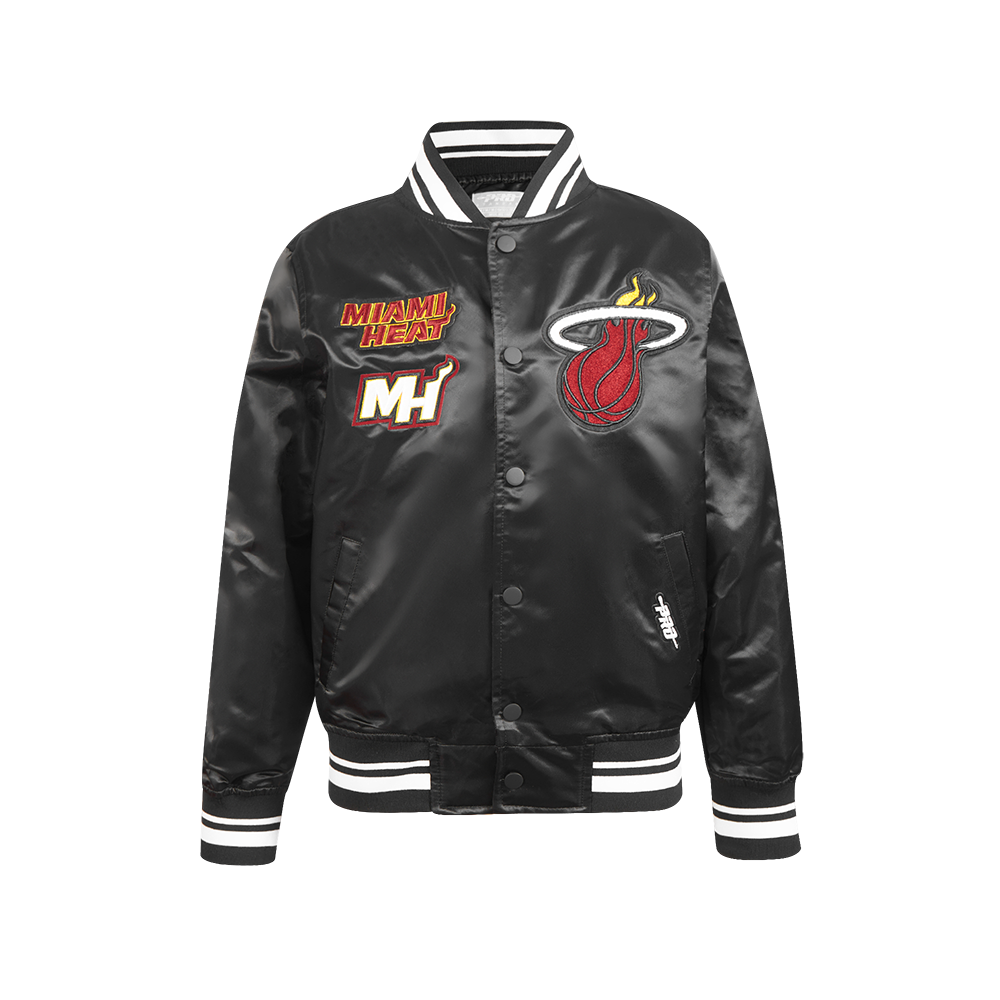 CHAMARRA DE SATIN NBA MIAMI HEAT RETRO CLASSICS PARA NIÑO JUNIOR