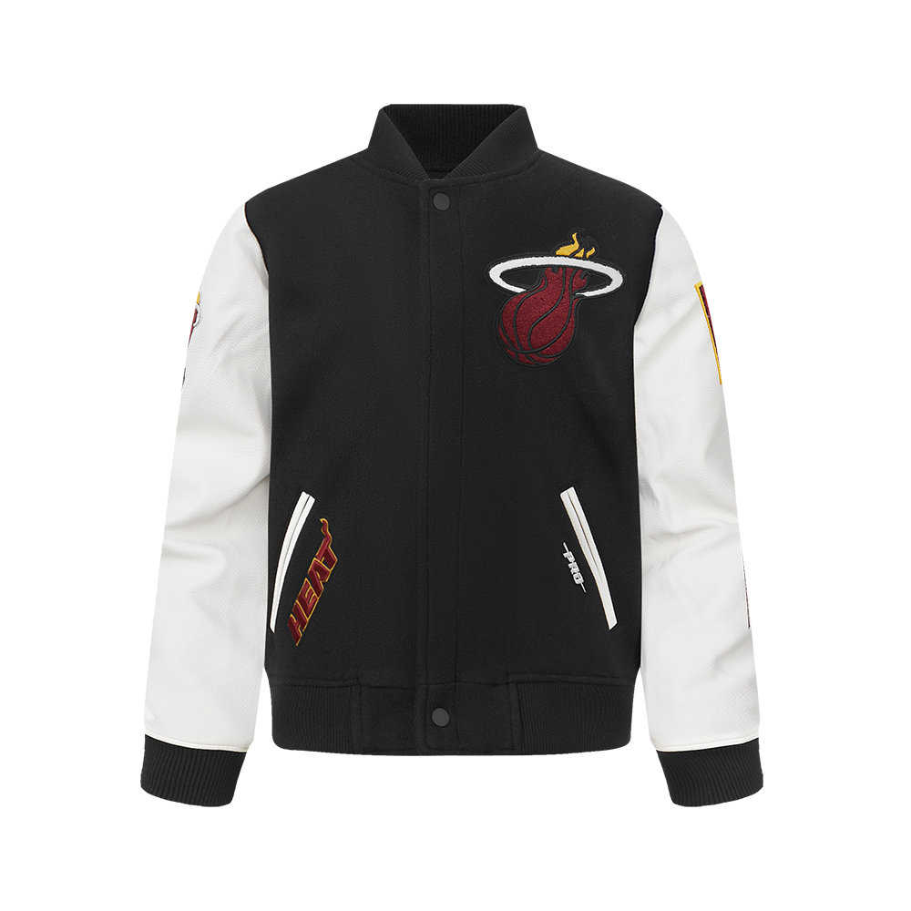 CHAMARRA UNIVERSITARIA NBA MIAMI HEAT CLASSIC CHENILLE PARA NIÑO JUNIOR