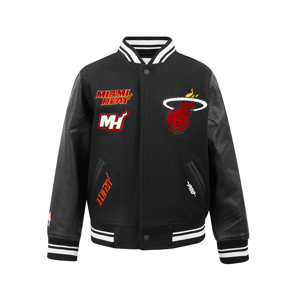 CHAMARRA UNIVERSITARIA NBA MIAMI HEAT RETRO CLASSICS PARA NIÑO JUNIOR