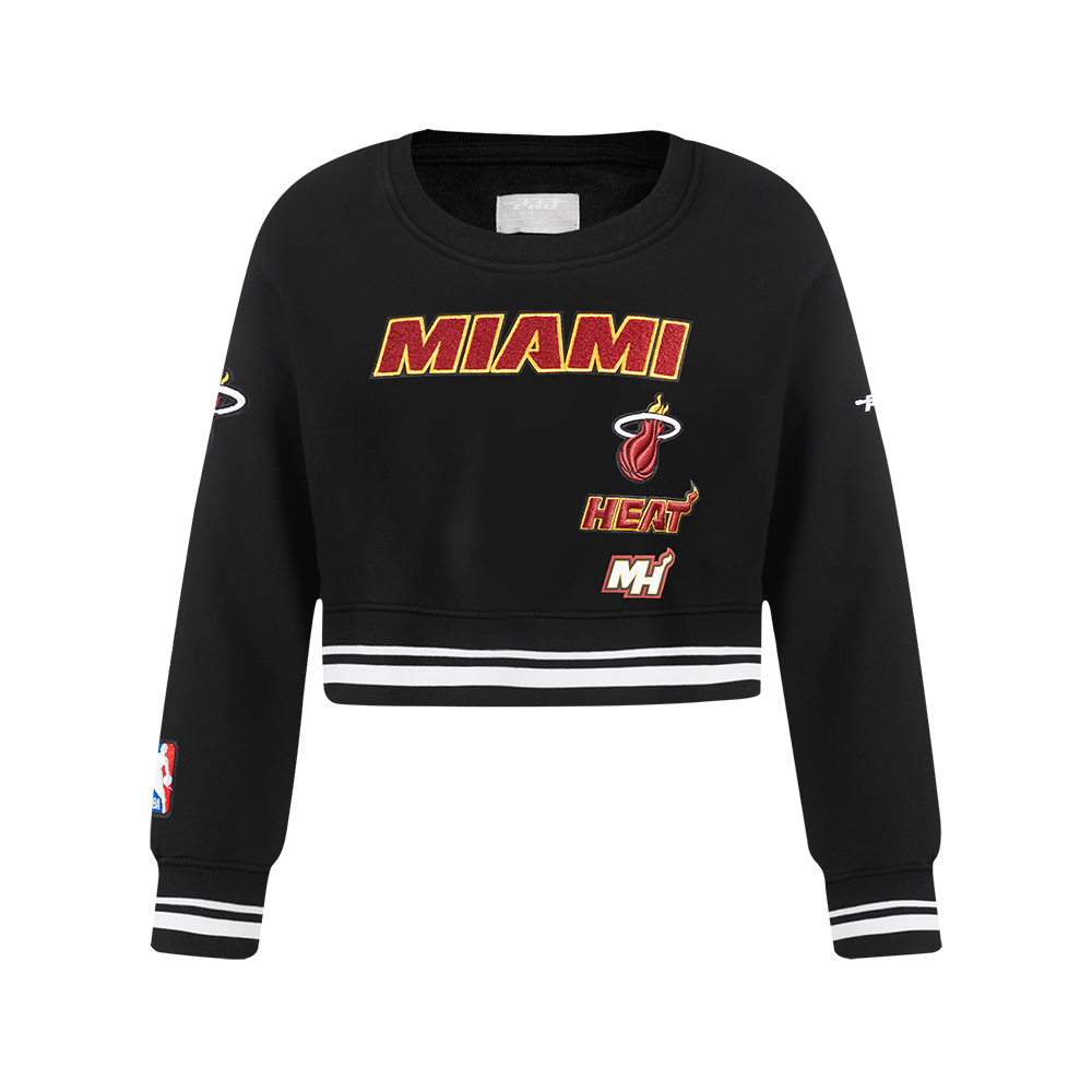 SUDADERA DE CUELLO REDONDO NBA MIAMI HEAT RETRO CLASSICS PARA NIÑA JUNIOR
