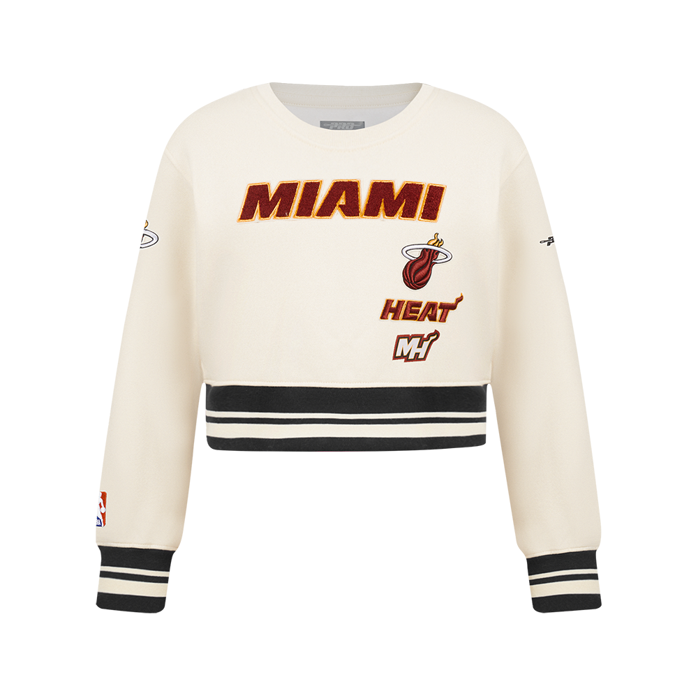 SUDADERA DE CUELLO REDONDO NBA MIAMI HEAT RETRO CLASSICS PARA NIÑA JUNIOR