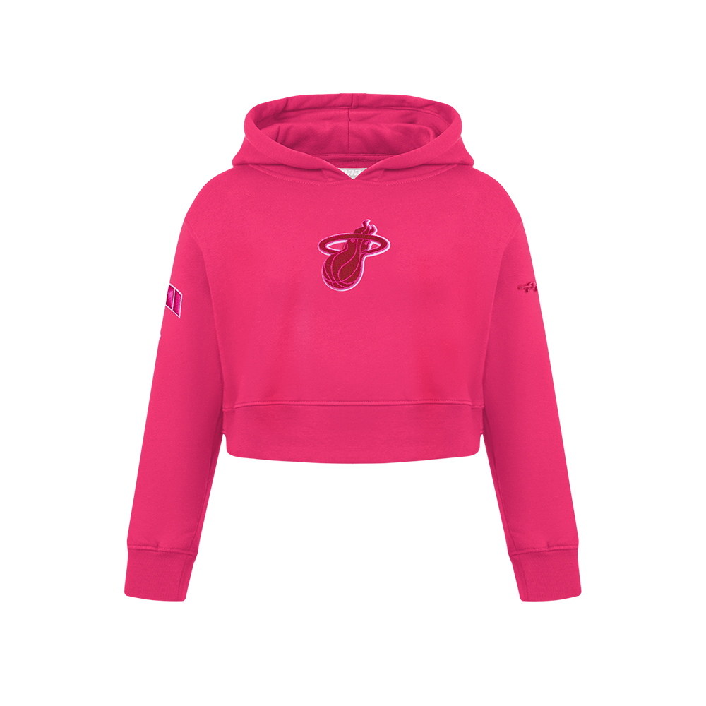 SUDADERA DE CUELLO REDONDO NBA MIAMI HEAT CLASSIC TRIPLE PINK PARA NIÑA JUNIOR