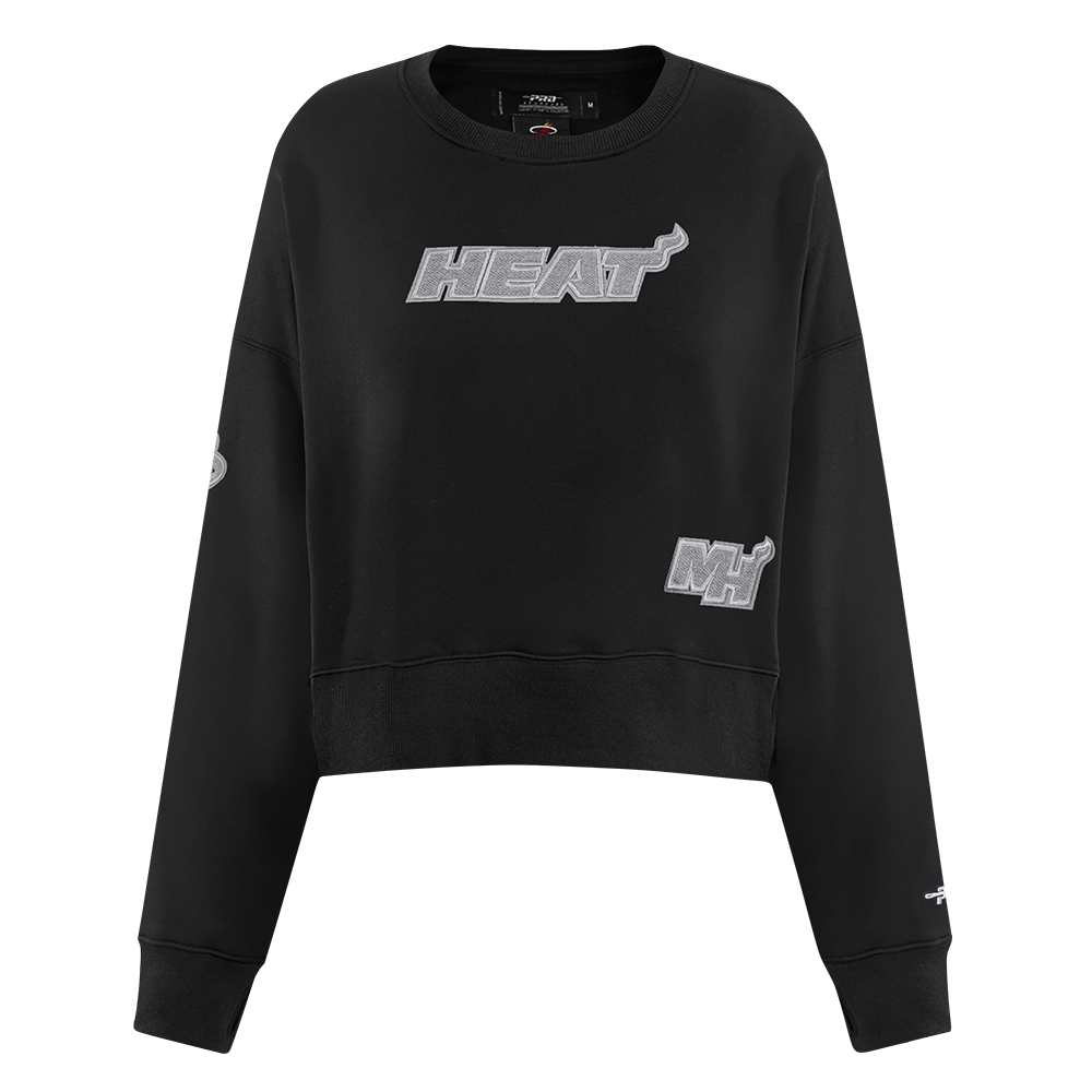 SUDADERA DE CUELLO REDONDO NBA MIAMI HEAT REVERSE FRENCH TERRY PARA MUJER