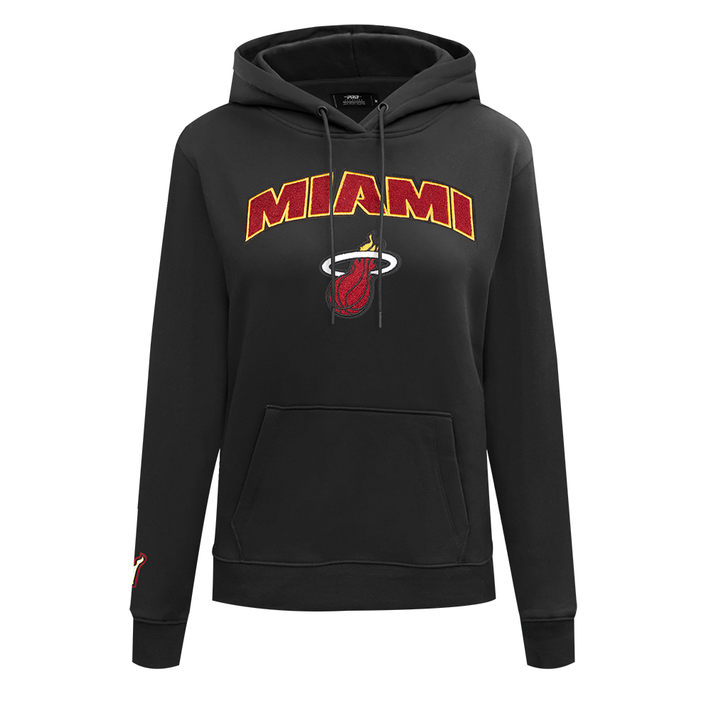 SUDADERA CON GORRO NBA MIAMI HEAT CLASSIC CHENILLE PARA MUJER