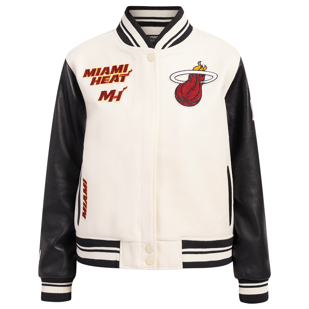 CHAMARRA UNIVERSITARIA NBA MIAMI HEAT RETRO CLASSICS PARA MUJER