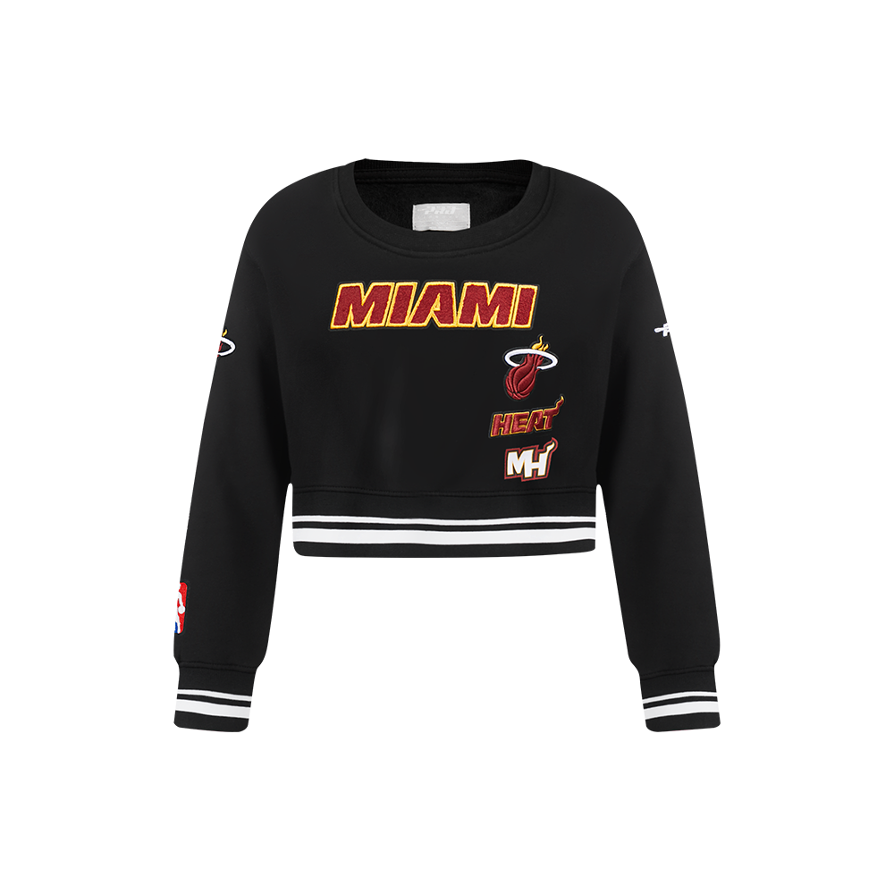 SUDADERA DE CUELLO REDONDO NBA MIAMI HEAT RETRO CLASSICS PARA NIÑA
