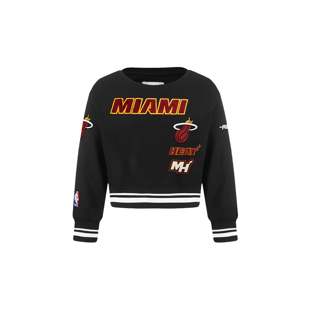 SUDADERA DE CUELLO REDONDO NBA MIAMI HEAT RETRO CLASSICS PARA BEBÉ NIÑA