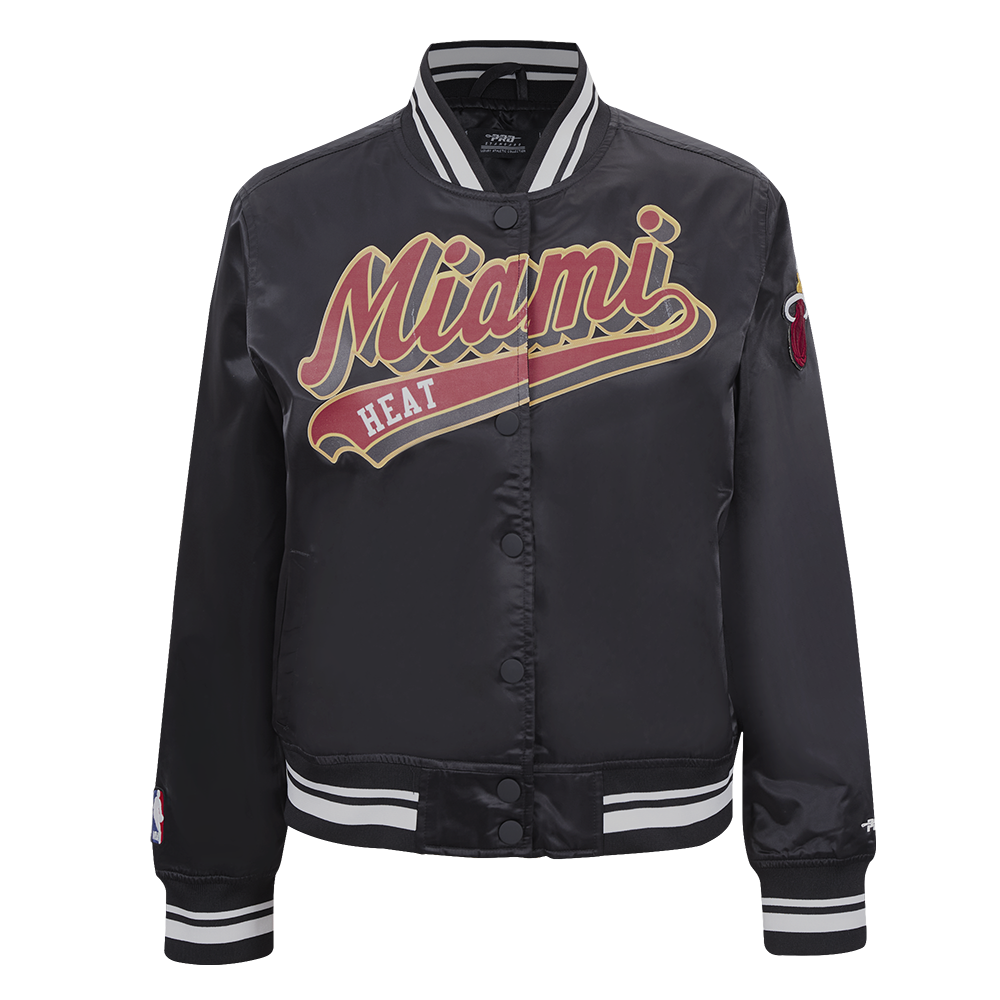 CHAMARRA DE SATÍN NBA MIAMI HEAT  PARA MUJER