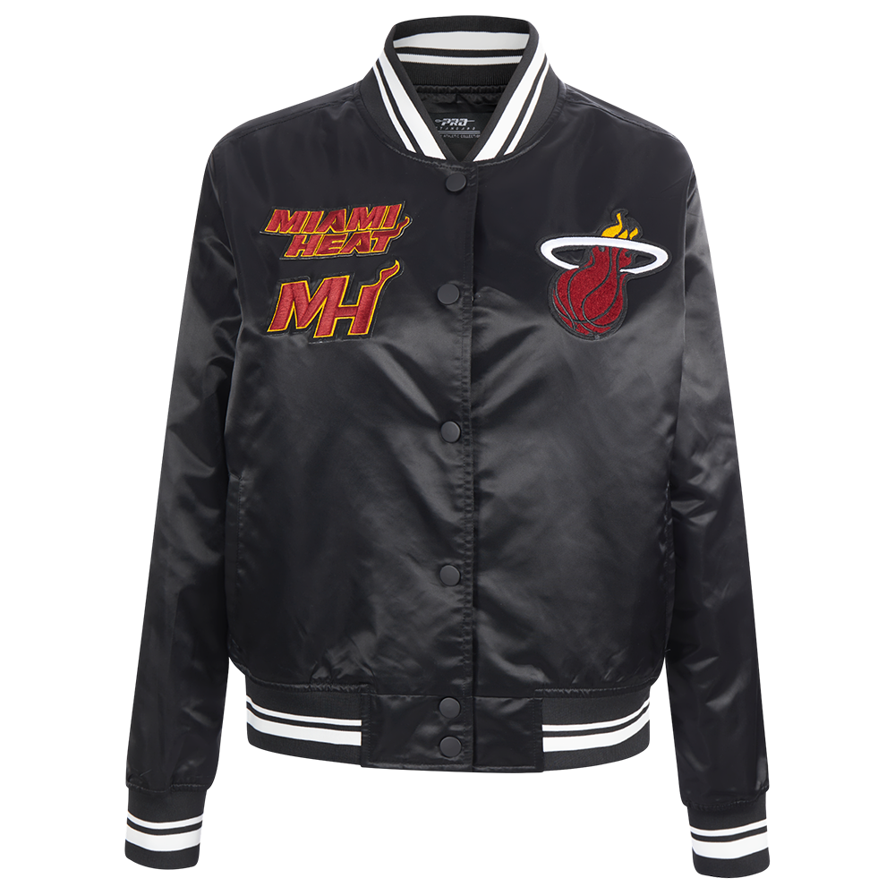 CHAMARRA DE SATÍN NBA MIAMI HEAT RETRO CLASSICS PARA MUJER