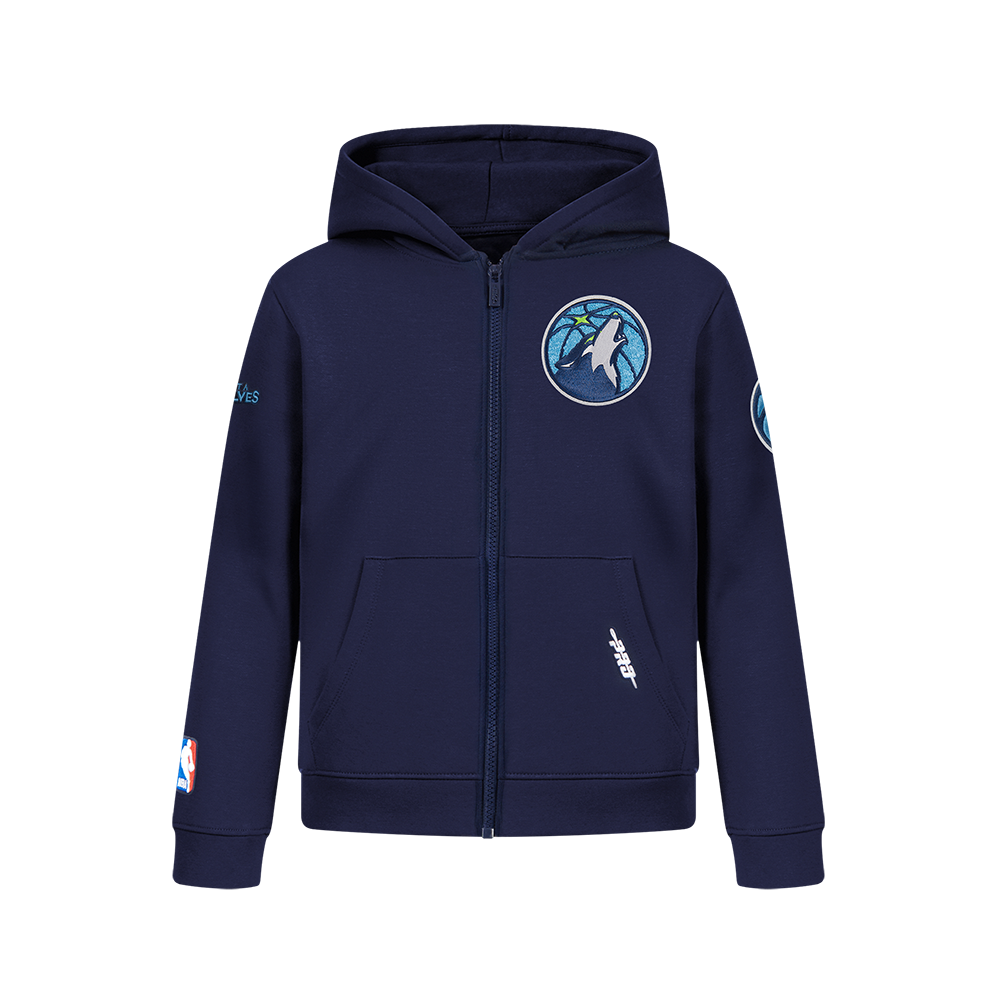 SUDADERA CON CIERRE NBA MINNESOTA TIMBERWOLVES CLASSIC CHENILLE PARA NIÑO JUNIOR