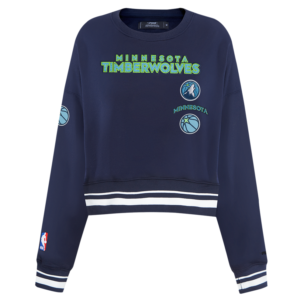 SUDADERA DE CUELLO REDONDO NBA MINNESOTA TIMBERWOLVES RETRO CLASSICS PARA MUJER