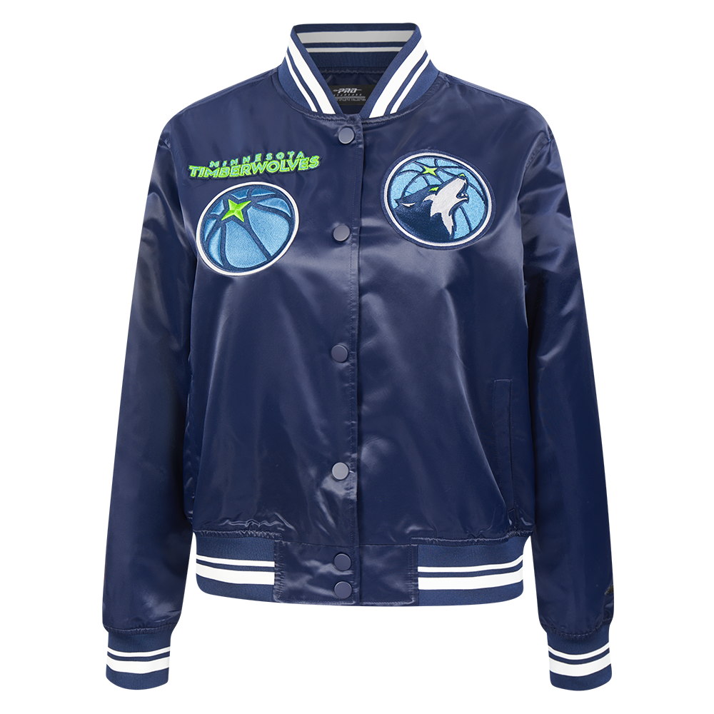 CHAMARRA DE SATÍN NBA MINNESOTA TIMBERWOLVES RETRO CLASSICS PARA MUJER